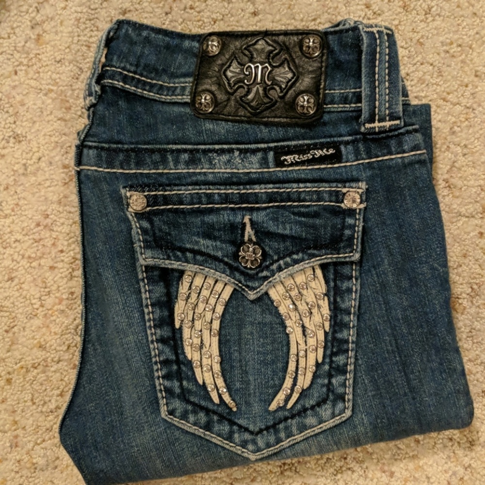 Angel wings miss me jeans